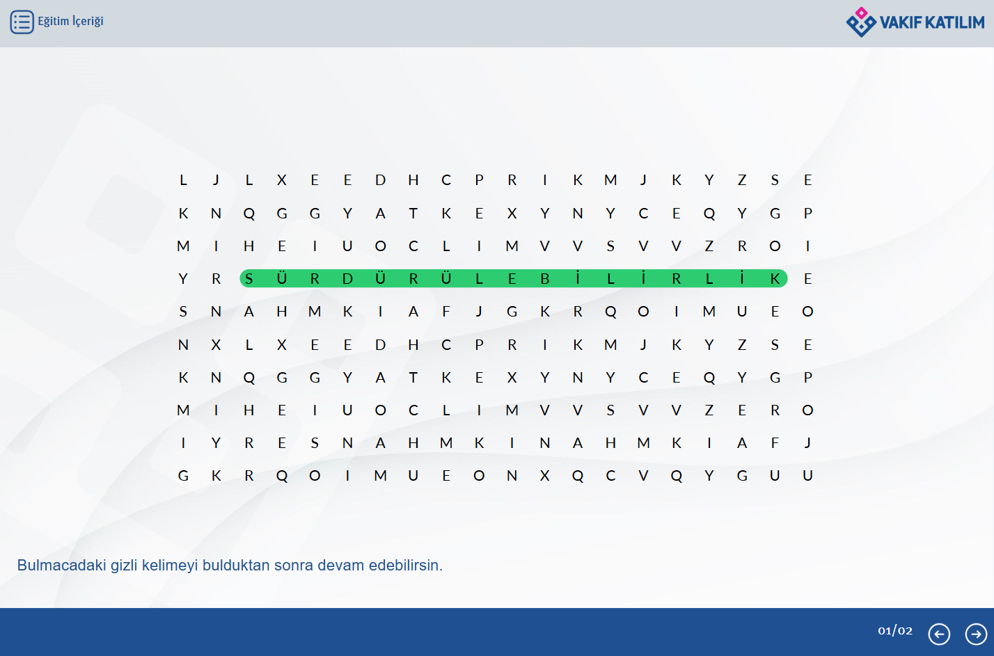 Sürdürülebilirlik Eğitimi